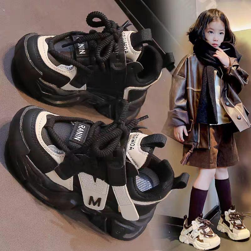 Children's Autumn and Winter Sports Shoes 2025 Spring and Autumn Girls' Sports Shoes Boys' Running Shoes Casual Shoes Student Dad Shoes