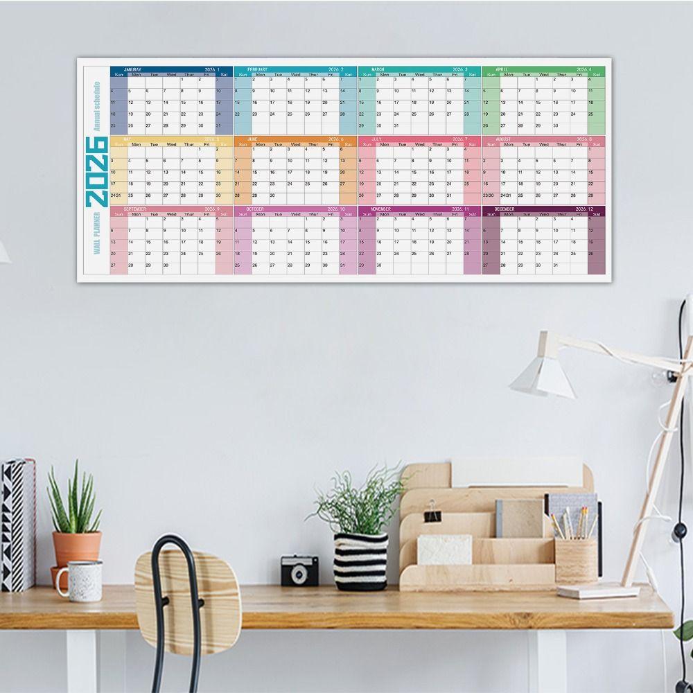 Dry Erase Yearly Wall Calendar Large Size At One Glance Wall Calendar One Page Design Laminated Surface 365 Day Calendar Wall