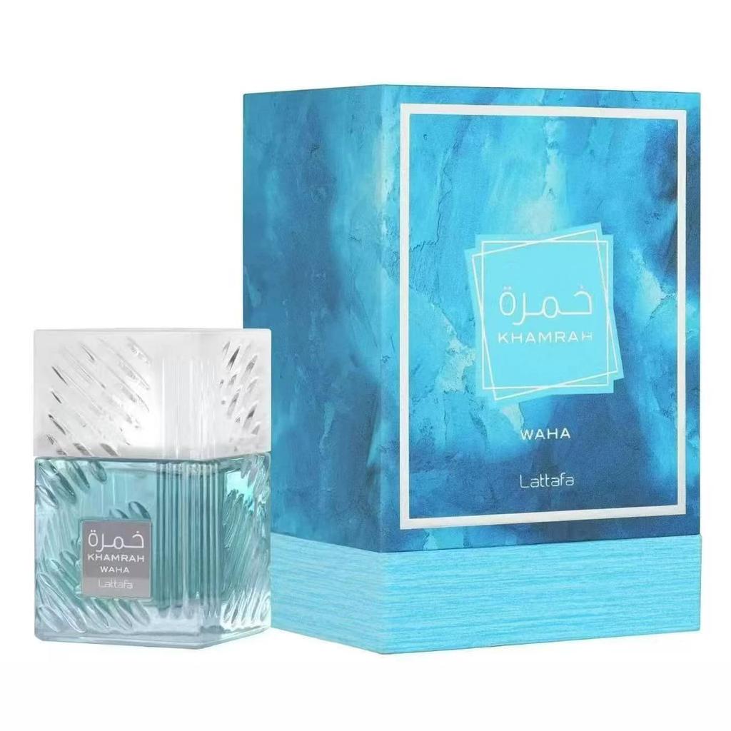 Lattafa Perfumes Khamrah Acqua di Colonia, Flacone Quadrato di Alta Qualità