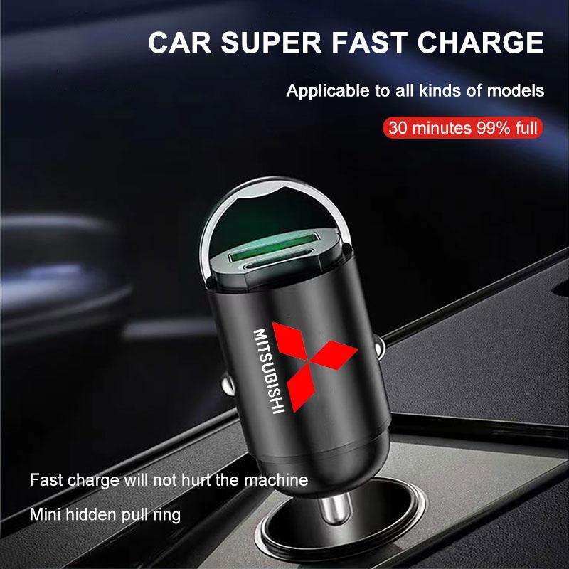 Car Charger 12-24V Lighter Fast Charging Adapter Car USB Type C Charger For Mitsubishi Pajero Outlander XL Montero Lancer Triton l200 Galant