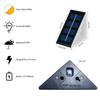 Outdoor Solar Step Lights Warm White RGB Triangle IP67 Waterproof Auto On Decoration Deck Lights for Patio Yard Driveway Porch