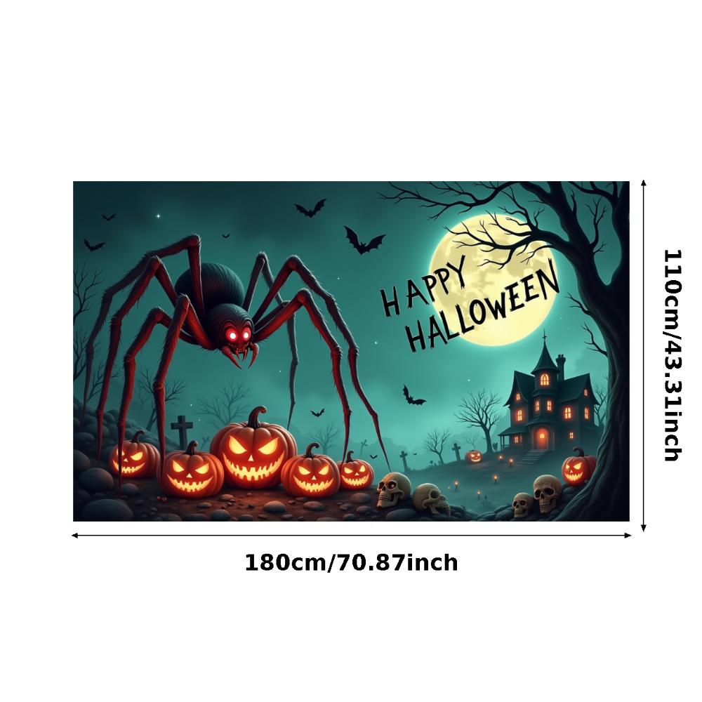 Halloween Banner Skulls Spooky Decoration Event Decoration Eerie Atmosphere Night Decoration For Spooky Night Party Prop