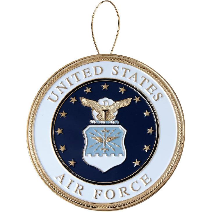 Air Force Heroes Series Holiday Ornament - Officially Licensed Air Force Medallion- Die Cast Metal