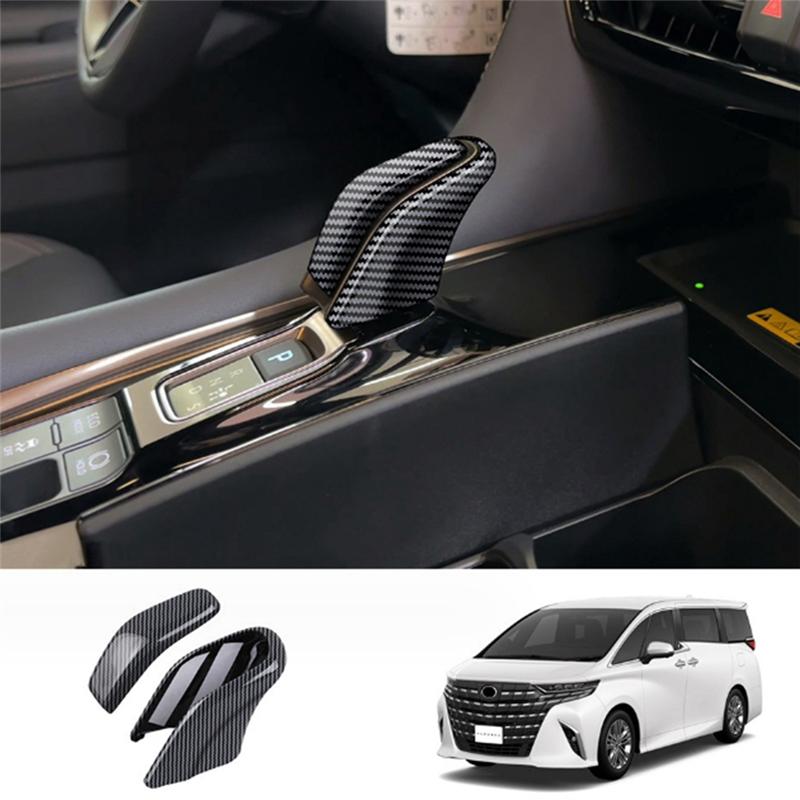 Für Toyota ALPHARD/VELLFIRE Serie 40 + Auto Schaltknauf Kopfabdeckung Verkleidung Dekorativer Aufkleber Karbonfaser Muster Teile-A8
