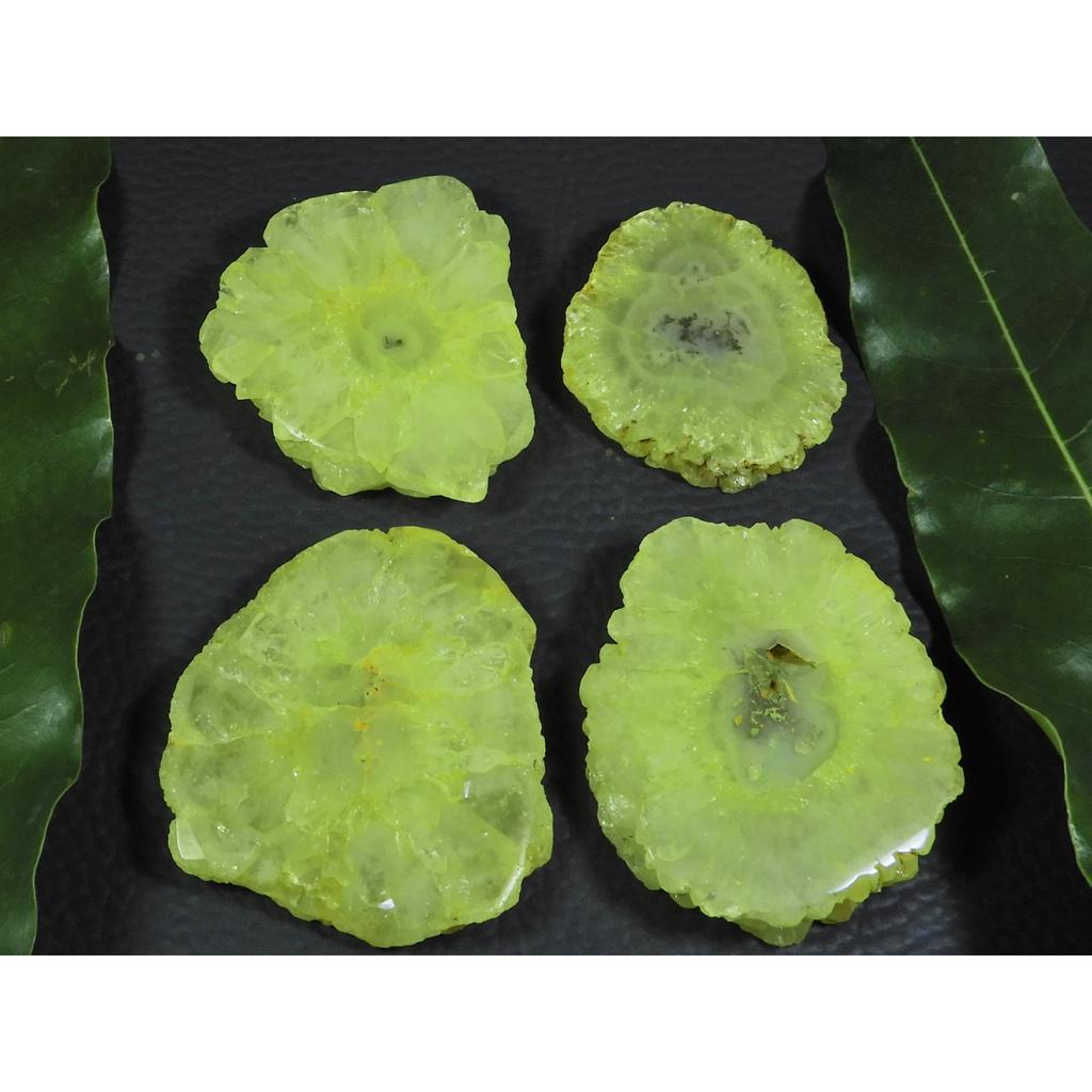 290Cts. Dyed Solar Durzy Agate 4Pcs Crystal Loose Gemstone Lot 28X33-32X40MM A-221