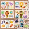Großes Holzpuzzle mit Figuren für Kinder – Berufsfindungsübungen, Feinmotorik, kognitive Fähigkeiten, frühkindliche Bildung, Lernspielzeug