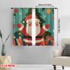 2 Stück, 2D-Flachdruck Vorhänge & Fensterdekoration Weihnachtsmann und Baum Polyester Einfache Montage (ohne Stange) Perfekte Heimdekoration