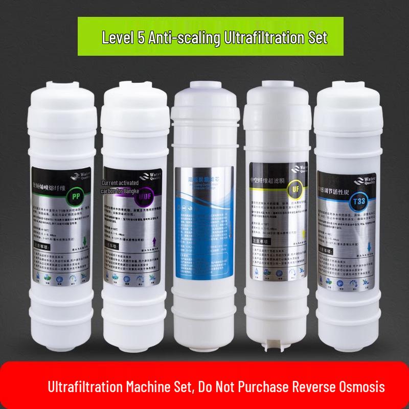 Universal Korean-Style Quick Connect Ultrafiltration Water Purifier Filter Cartridge Set