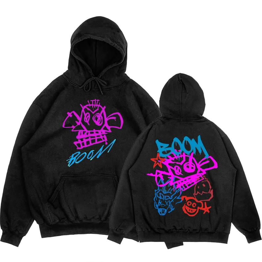 Arcane Jinx Boom Monkey Hoodies Long Sleeve Men Women Sweatshirts Video Game Fashion Printing Pullovers Moletom Masculino Unisex