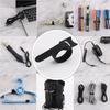 Releasable Cable Ties Black Nylon Loop and Hoop Fastener Tape Cord Straps Wire Organizer Multi-Purpose Bundling Wrap Tie