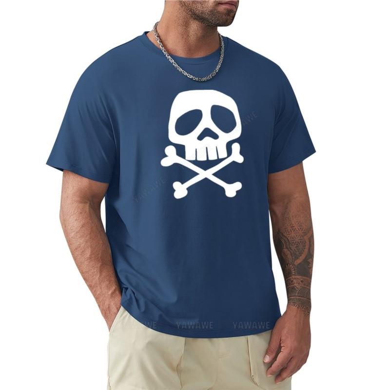 Man Tshirt Old School Punk Rock Skull T-Shirt T-shirt for a Boy Sweat Shirt Oversized T Shirts for Men Black Cotton T-shirt
