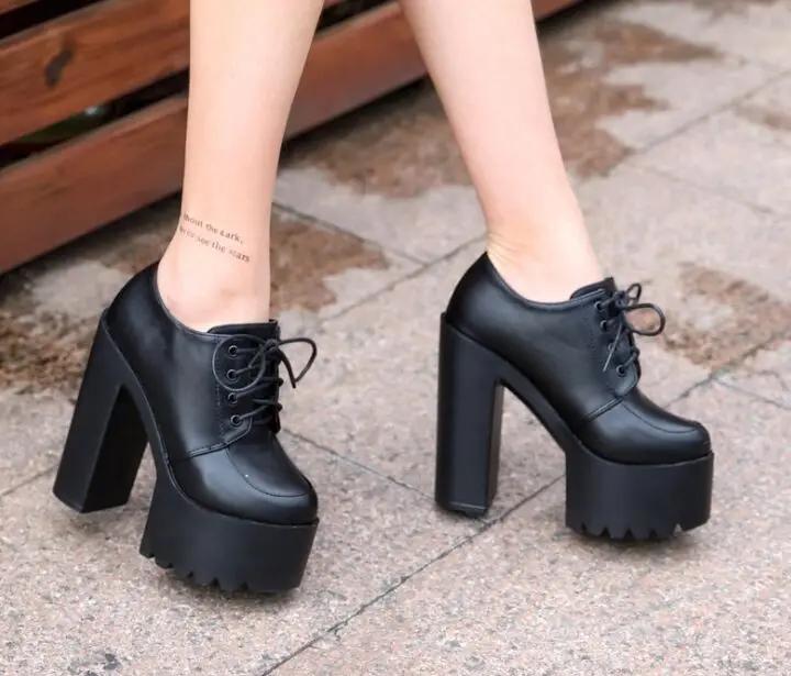 Europe and America Style Sexy High Heels 15 Cm Crude with Super High Heel Women's Boots Ankle Boots Classic Fashion Short Boots