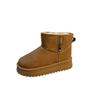 Northeast Snow Boots Short Boots 2024 Winter New Velvet Thickened Leather Thick-soled Waterproof and Non-slip Cotton Boots Small Short Boots