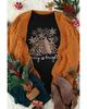 Azura Exchange Leopard Christmas Tree Graphic Print T-Shirt