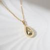 Golden Teardrop Pendant Necklace, Minimalist Dainty Jewelry for Women