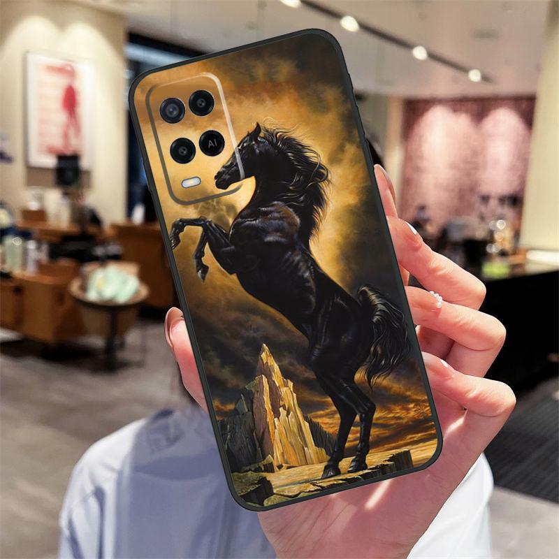 Galloping Horse Case For Oppo A78 A98 A79 A18 A38 A58 A40 A60 A80 A16 A76 A96 A15 A74 A94 A54 A17 A77 Cover