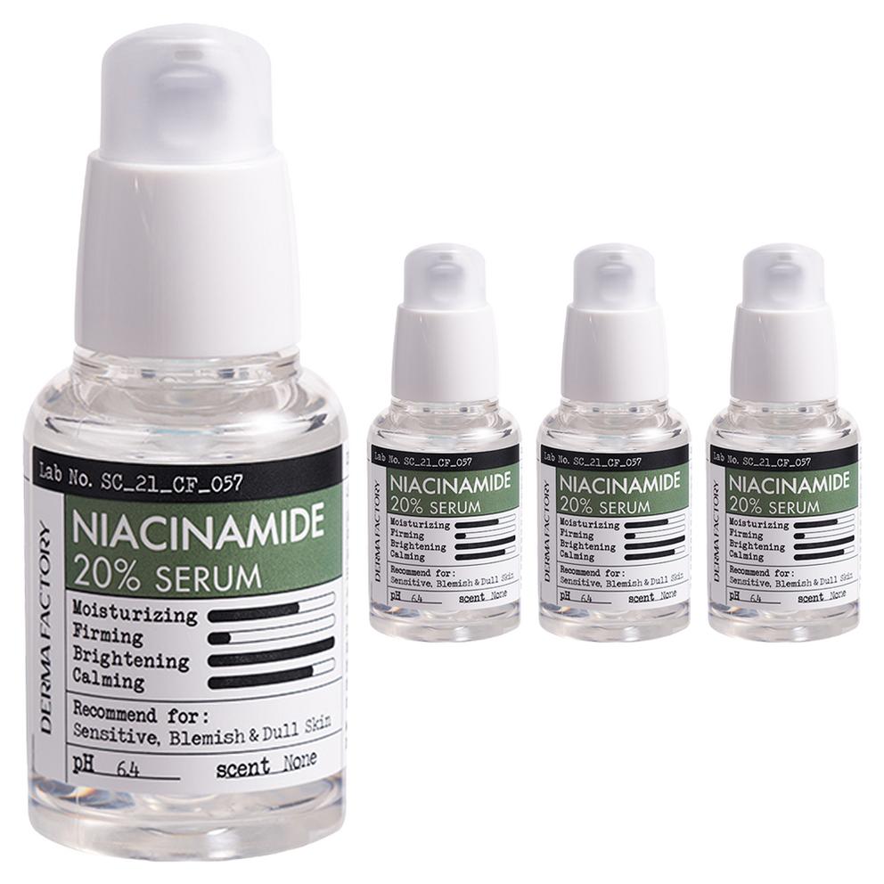 Derma Factory Niacinamide 20% Serum, 30ml, 4pcs