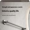 Two Layer Punch-Free Towels Holder Bar Bathroom Storage Rack Towel Rack Organizer Wall-Mounted Towel Shelf