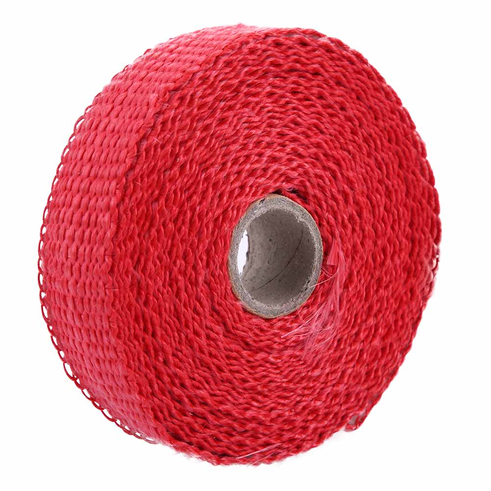 5m Car Insulation Tape Exhaust Heat Wrap with 4 Stainless Steel Cable Ties Black