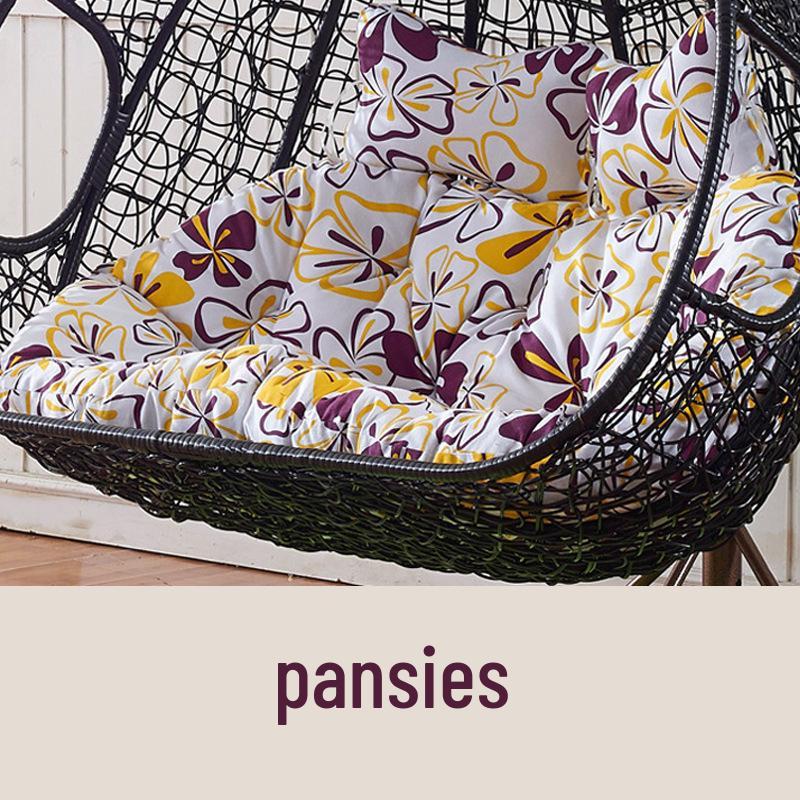 Double Hammock Hanging Chair Cushion - Thick, Washable Rattan Chair Cover for Autumn