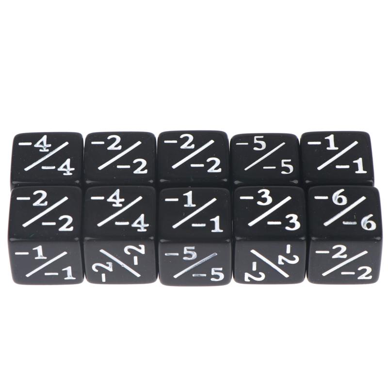 10Pcs Dnd Plus1 Minus1 Dice Set D&D Positive Negative Magic Gathering Token Game Accessories