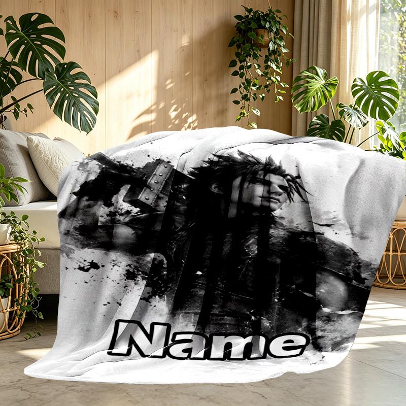 Custom Name Personalized Final Fantasy Print Blanket, Home Decor, Bedroom, Sofa, Camping, Couch, Gifts for Birthday ChristmasEnthusiasts