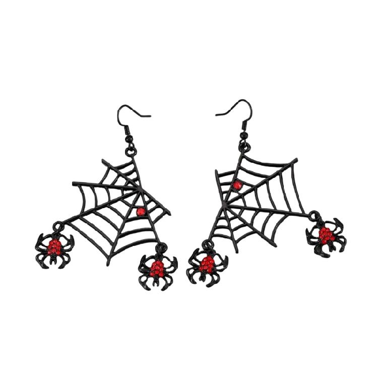 Halloween Inspired Bat Spiders Pendant Earrings Gothic Jewelry For Women Alloy Accessories