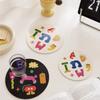 Graffiti Style Coasters Diatomaceous Earth Absorbent Heat Resistant and Anti Slip Drink Mats Reusable Kitchen Items Accessories
