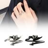 Elegant Gothic Wing Couple Rings Open Band Design Comfortable Wear Alloy Materials Unisex Matching Lovers Accessory