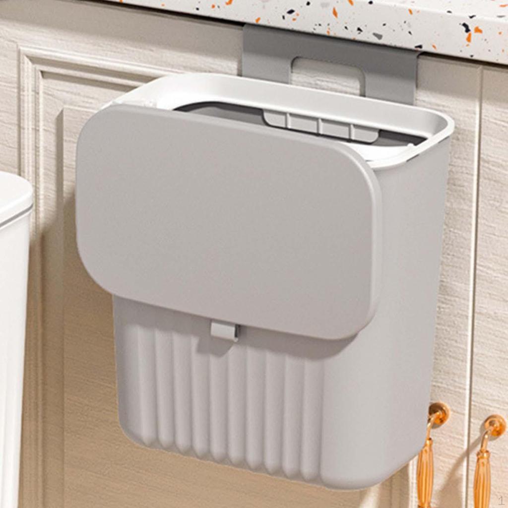 Κάδος κομποστοποίησης, κρεμασμένος κάδος απορριμμάτων με καπάκι, πόρτα ντουλαπιού κουζίνας κάτω από νεροχύτη, τοίχος απορριμμάτων