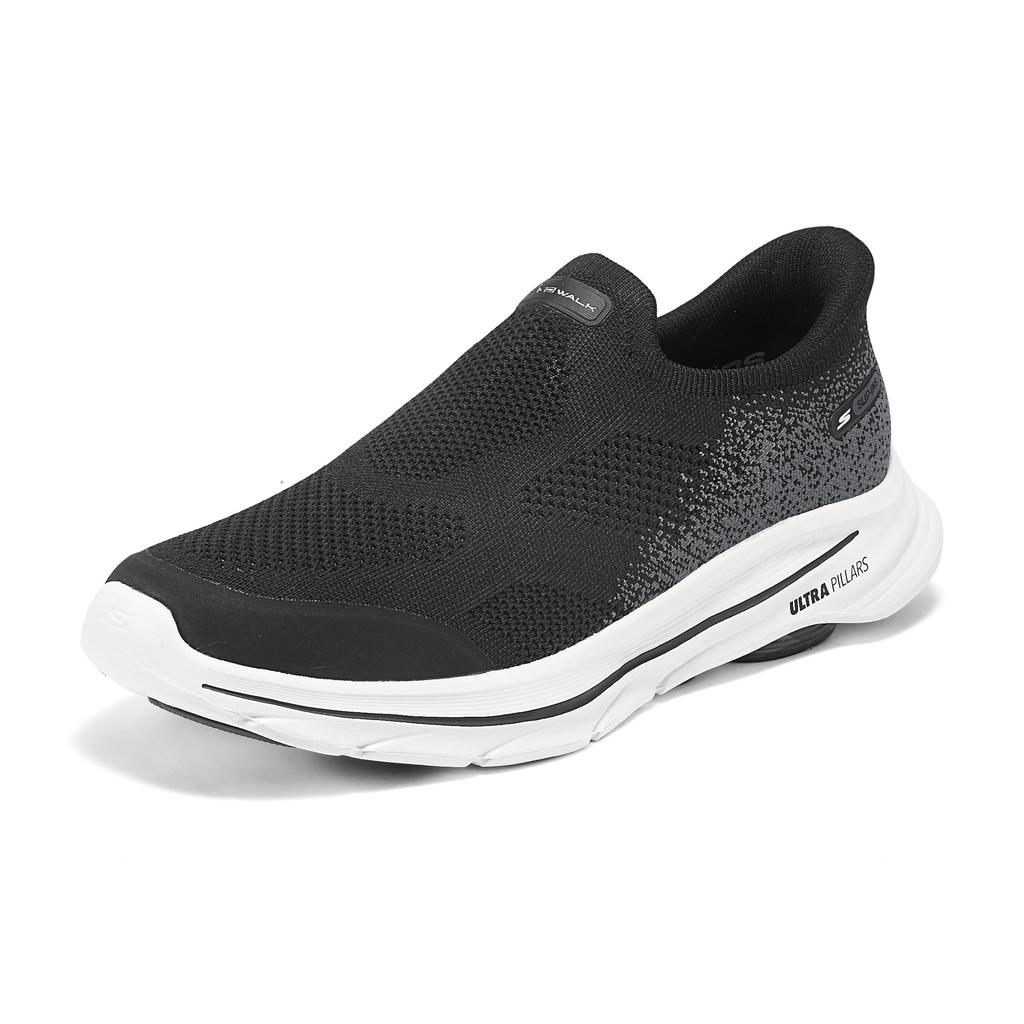Skechers Go Walk 8 Cushioning Breathable Support Balance Lightweight Height Increasing Casual Shoes Men's Black White 216784-BKW