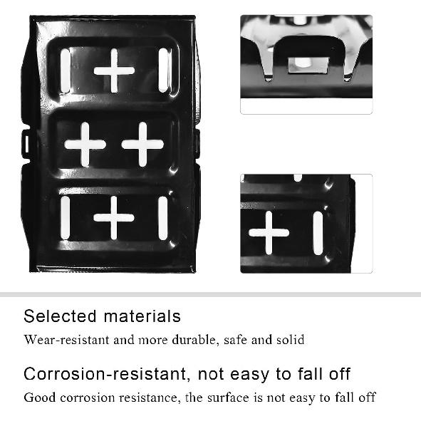 Metal Battery Tray, Heavy Duty Car Battery Mounting Tray Battery Hold Down Bracket, Universal Battery Tray Holder Replacement for Car RV Marine Boat,