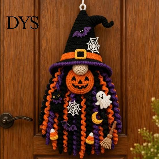 Feiertags-Türhänger DIY Saisonales Häkel-Hänger-Set, 3D-Wichtel Gestrickte Hängedekoration Projekte Basteln, Handgefertigtes Ornament für Anfänger