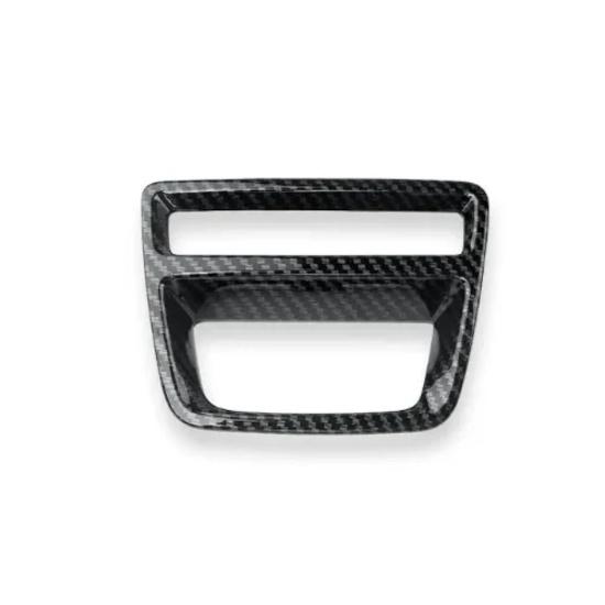 Car Interior Wood Grain Carbon Fiber Headlight Adjustment Button Cover Trim For Genesis G80 RG3 -2024 Accessories LHD LHD For Carbon