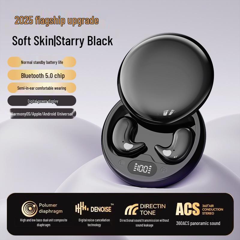 

Unisex True Wireless Bone Conduction Headphones: Long-Wearing, Breathable, Painless Fit with Extended Battery Life