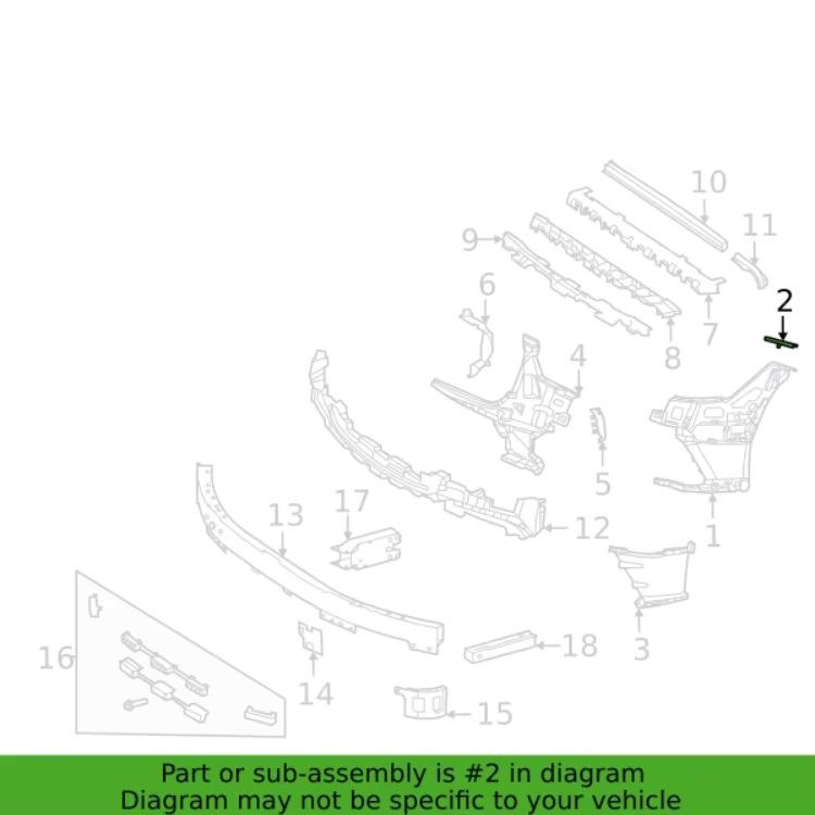 Compatible Bumper Brackets 2238852800, A2238852800, 2238852900, A2238852900 for Mercedes-Benz S-Class W2.