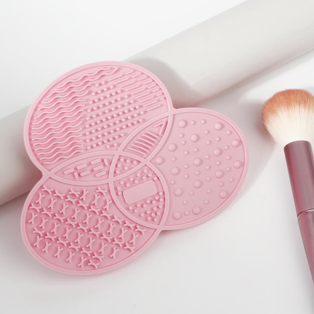 Makeup Brush Cleaning Mat Portable Cosmetic Foundation Eyebrow Brushes Gel Cleaning Pad Makeup Tools Silicone Scrub Board 1 Sold