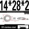 201 Stainless Steel Flat Washer Shim, GB97, Sizes M3 to M30