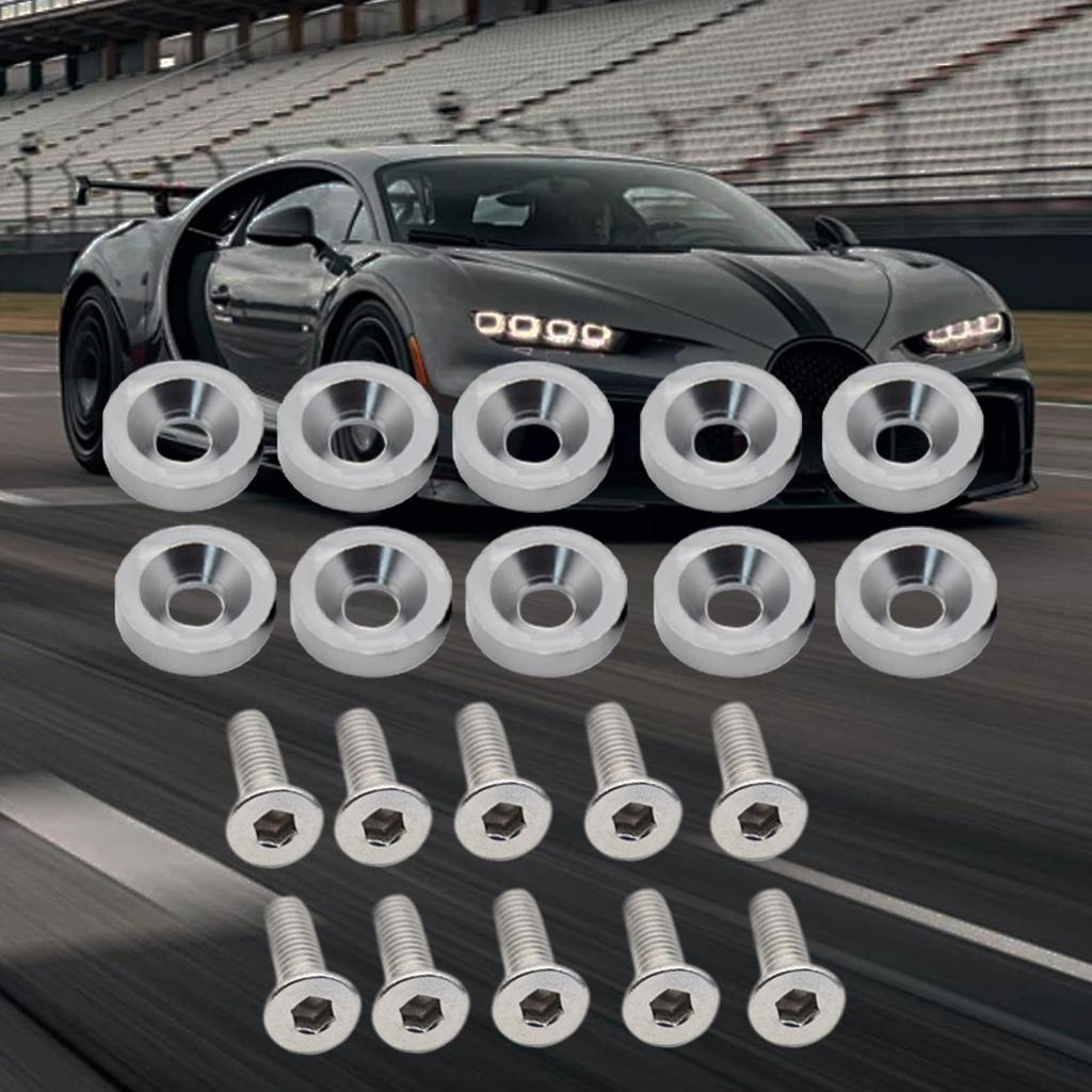 License Plate Bolts License Plate Mounting Hardware M6 Gasket Bolt For Rear Front Vehicle Modification Motorcycle RV Tag