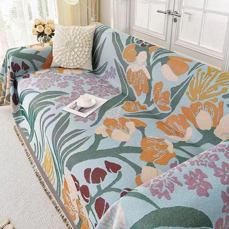 Amerikanischer Retro-Pastoralstil Einteiliger Sofabezug Staubdicht Rutschfest Dekoration Zuhause Sofa Handtuch Sommer Universelle Sofabezüge