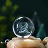 1 Piece of Wolf King Howling Crystal Ball Decorative Item, Birthday Gift Glass Ball, Home Decor Item with Base, Birthday Gift Fo