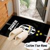Custom Name Juventus Team Crest Rug for Living Room, Game Rooms, Office, Bedroom, Floor Mat Playful Design, Fan Gifts Christmas Decor