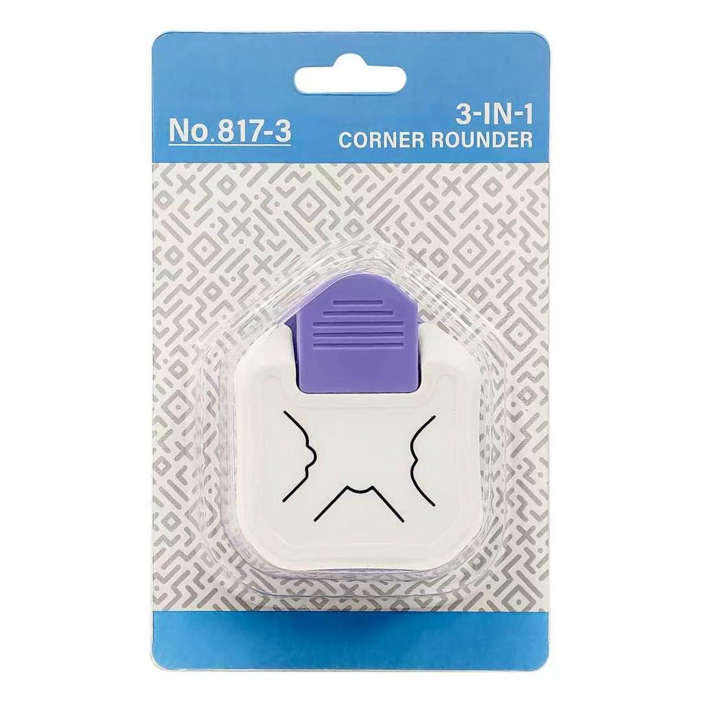 Three-in-One Multi-Angle Corner Trimmer: Flower, Flat, Round Cutter for Cards and Paper