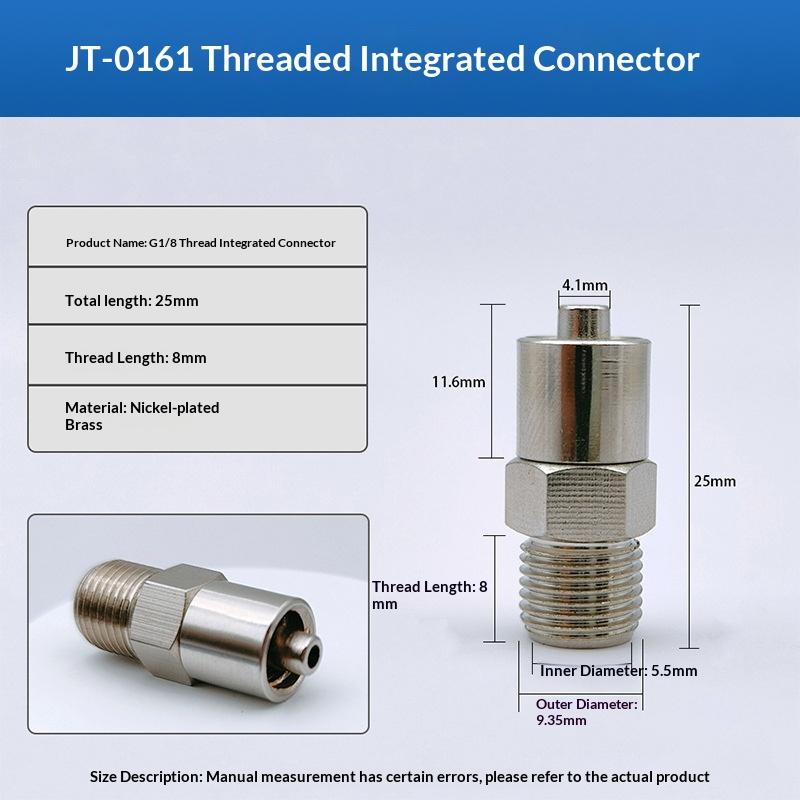 Luer Tracheal Fitting Connector M5 M6 M8 G1/8 G1/4 Male Female Double Thread for Pneumatic Air Hose Connection