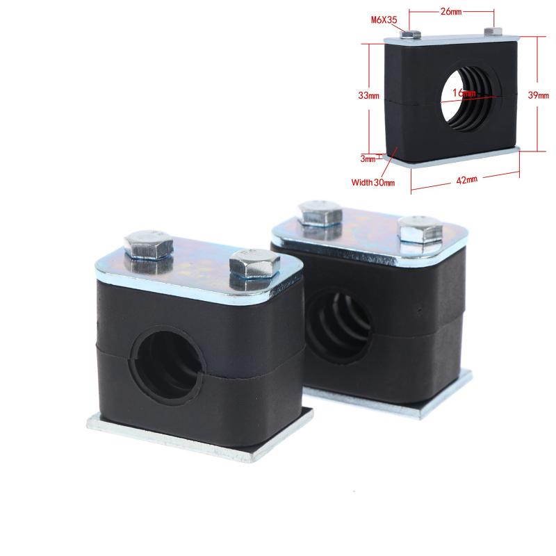 2Pcs Black Nylon Pipe Clamp Bolted Plastic Clip Tube Fastener 6-50Mm Diameter For Fixing And Binding Accessories