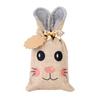 Easter Bunny Bags, Easter Burlap Gift Bags with Gift Tags Hemp Rope,