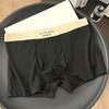 Men Boxer Underwear Mid-rise High Elasticity Shorts Panties Letter Print U-Convex Breathable Underwear Daily Wear