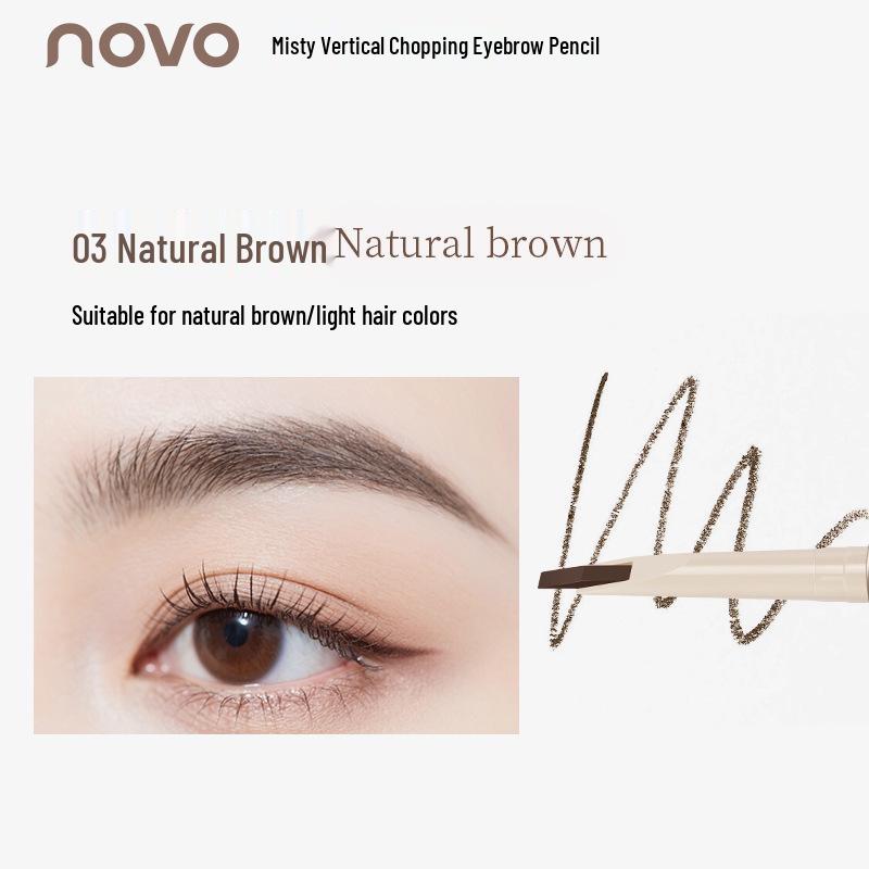 Карандаш для бровей Novo Mist Color - Водостойкий, Не размазывается, Четко очерченные волоски, Не требует заточки.