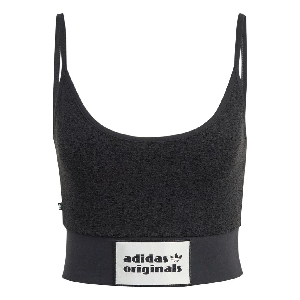 Adidas Originals Trefoil Brand Logo Print Camisole Women Tops Black IC8524