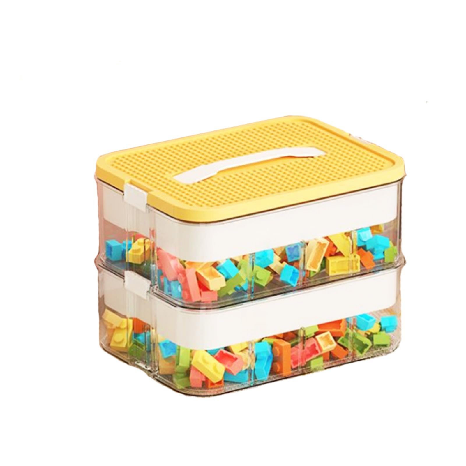 

Stackable Plastic Organizer for Lego Building Blocks and Toys, Large Pieces, and Parts, for Kids